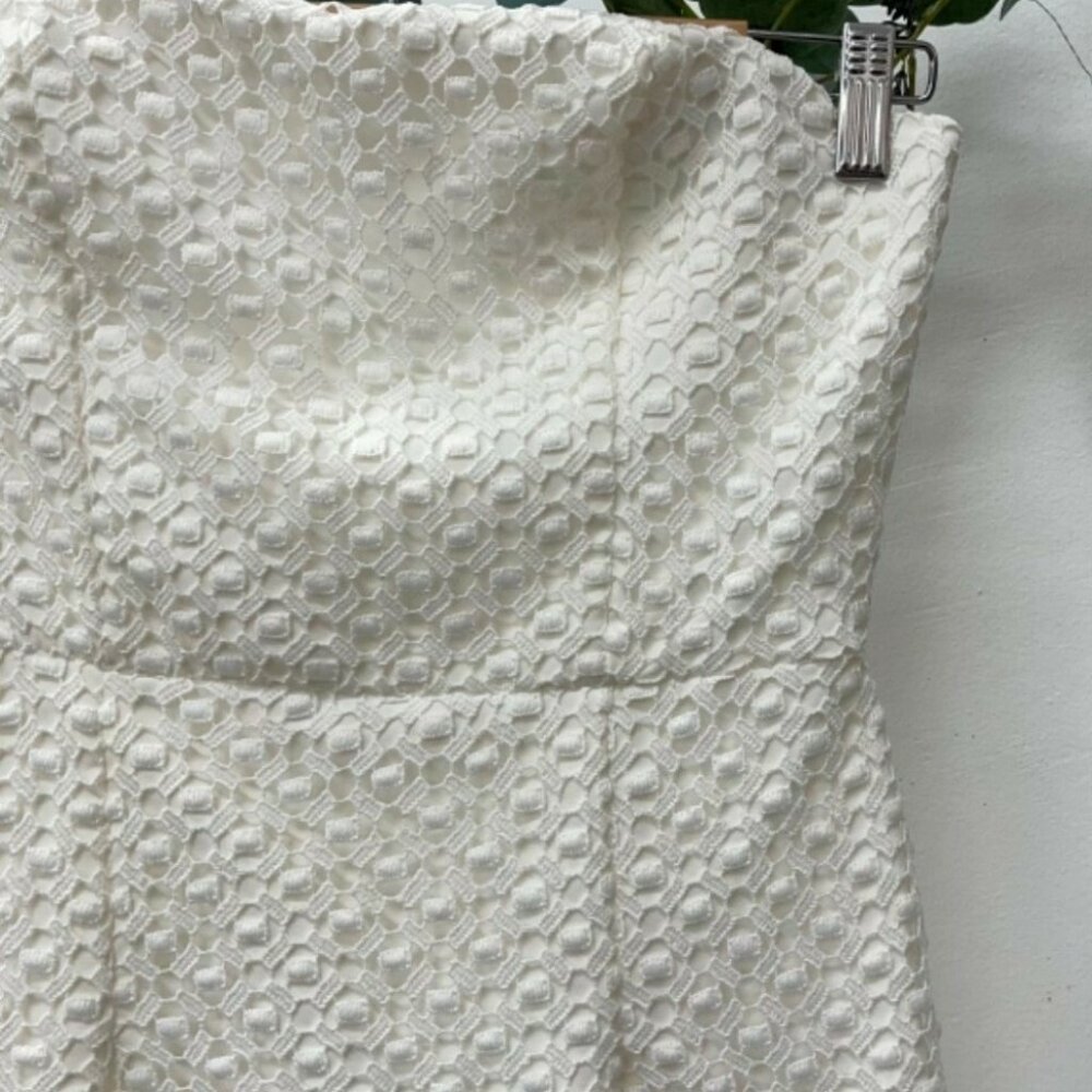 KOOKAI Lucia White Lace Overlay Strapless Midi Pencil Dress RRP$200 - Picture 7 of 10